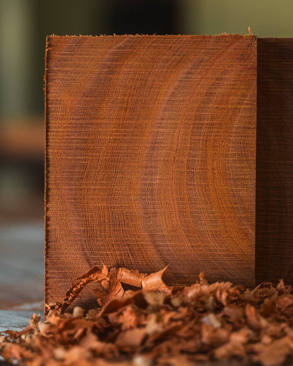 Sawn Mogno Bahia® blocks showing the reddish heartwood